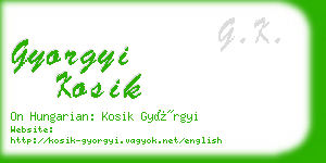 gyorgyi kosik business card